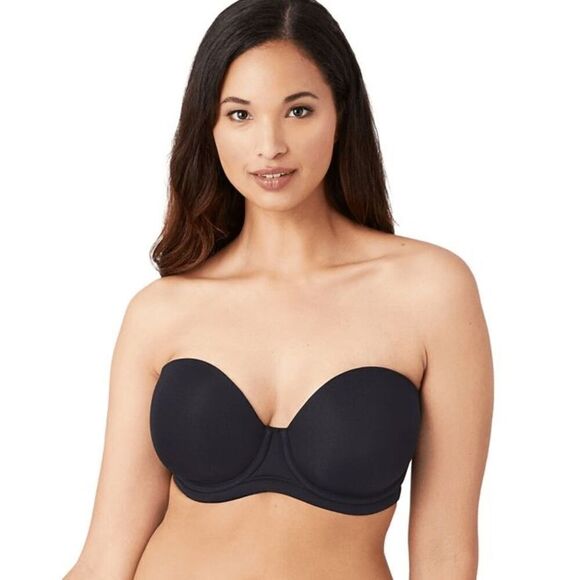 Wacoal NWT size 44G Red Carpet™ black Strapless Underwire bra style 854119 - Picture 1 of 4